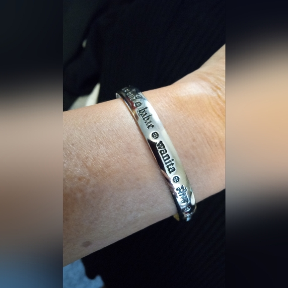 Silver Bangle Bracelet - Picture 2 of 3